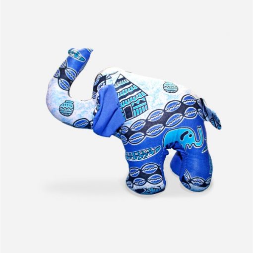 Elephant Statue - Made w/ Authentic African Fabric