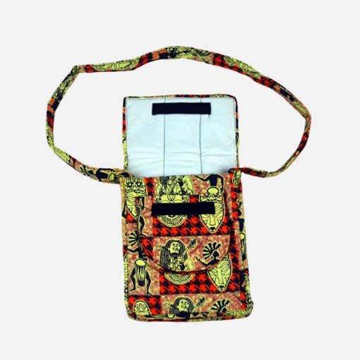 Men's Shoulder Bag Made w/ African Fabric