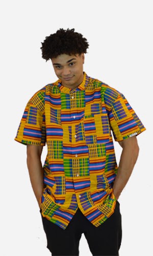 Men's European Style Shirt made with African Fabric