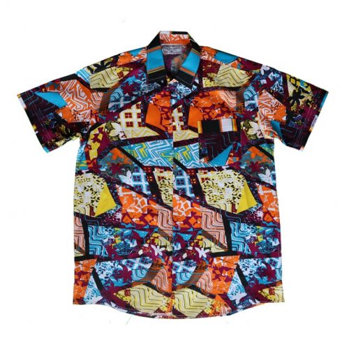 Men's European Style Shirt made with African Fabric