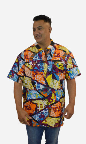 Men's European Style Shirt made with African Fabric