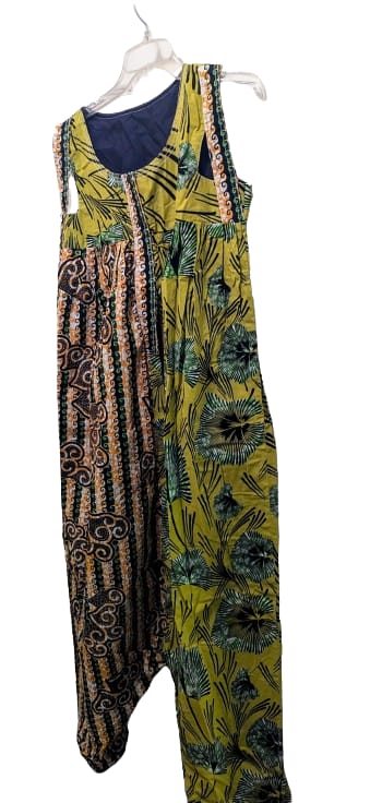 Baggyho Jumpsuit/Dress 2 in One Combo Lime Orange Hearts