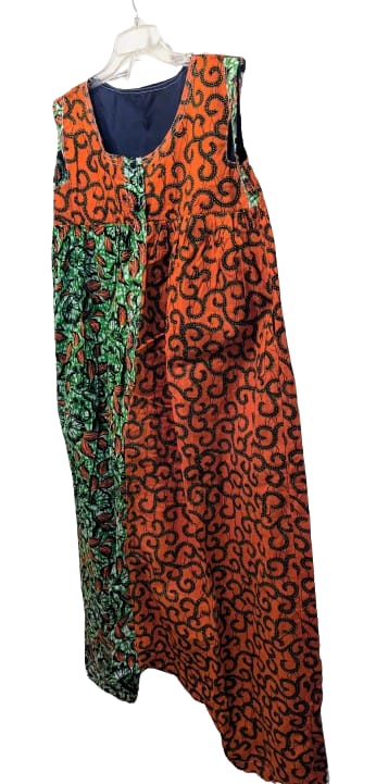 Baggyho Jumpsuit/Dress 2 in One Combo Orange Swirls