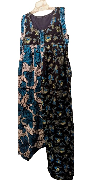 Baggyho Jumpsuit/Dress 2 in One Combo Turquoise Black Autumn
