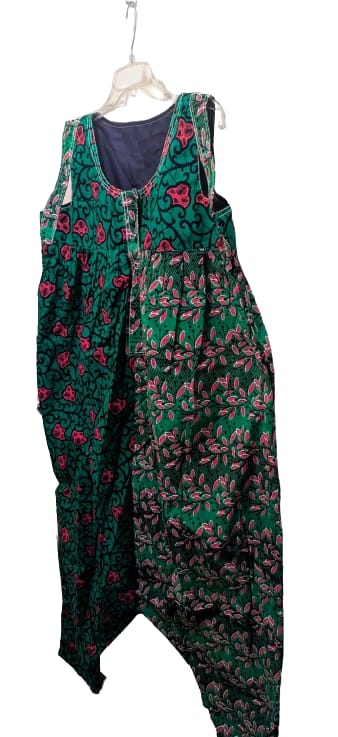 Baggyho Jumpsuit/Dress 2 in One Combo Aloha Green Red