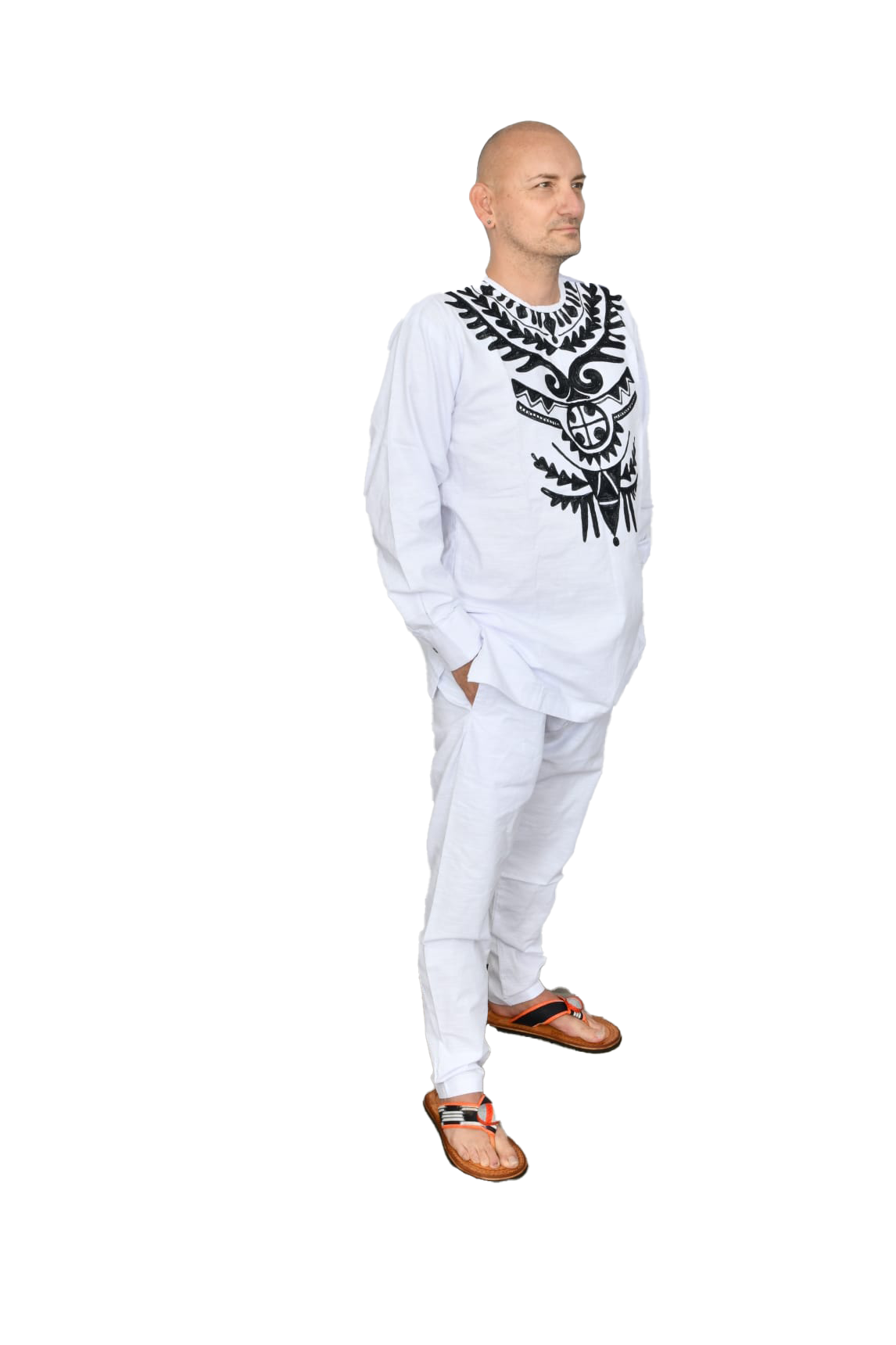Embroidered 2 pc Long Sleeve Suit