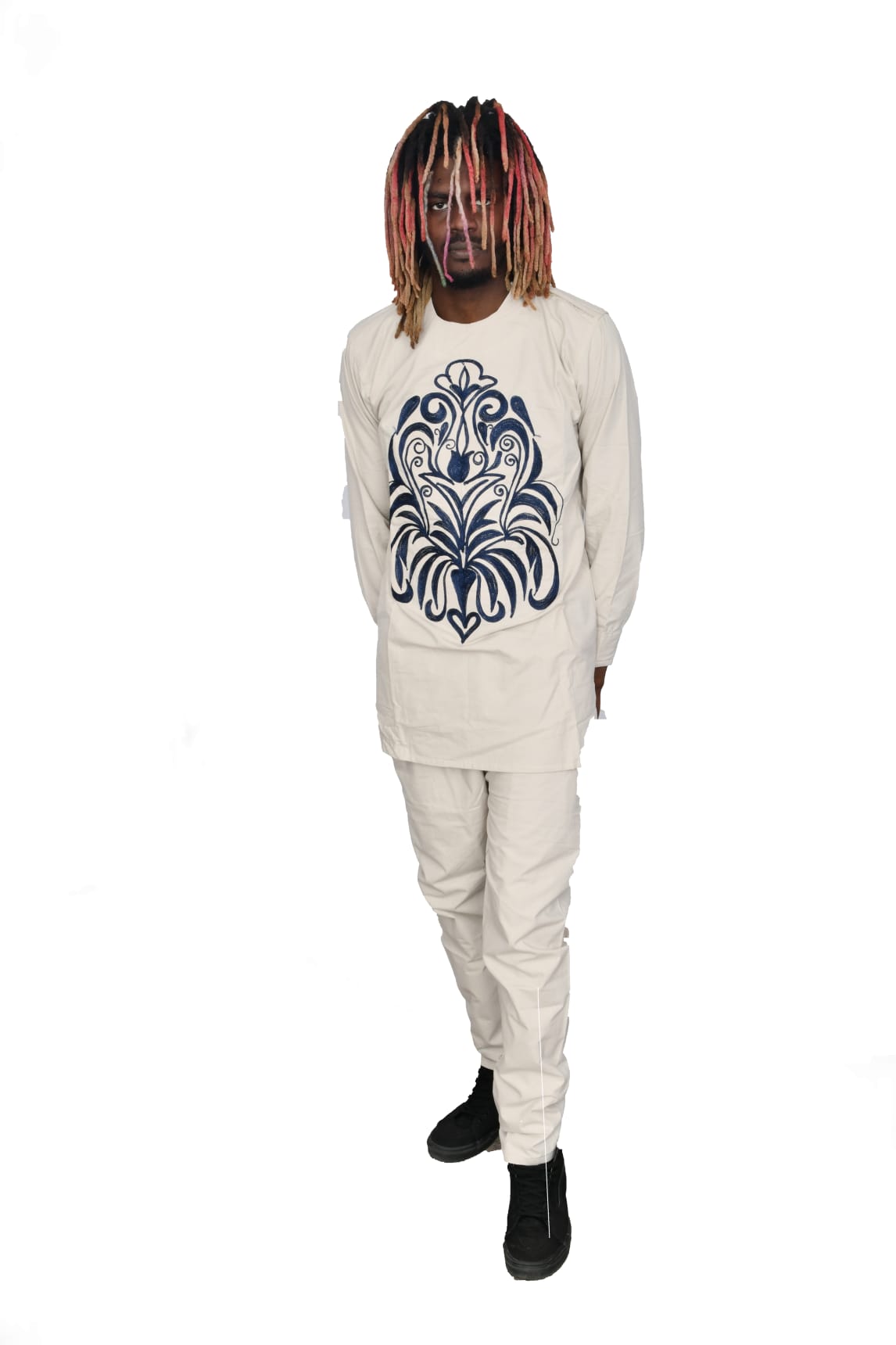 Embroidered 2 pc Long Sleeve Suit