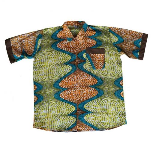 Men's European Style Shirt made with African Fabric
