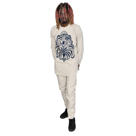 Embroidered 2 pc Long Sleeve Suit