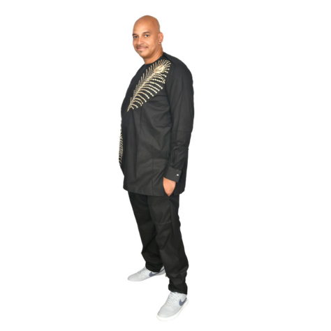 Embroidered 2 pc Long Sleeve Suit