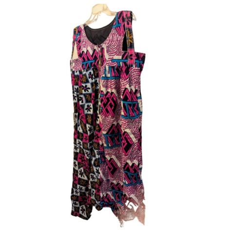 Baggyho Jumpsuit/Dress 2 in One Combo Magenta Mix