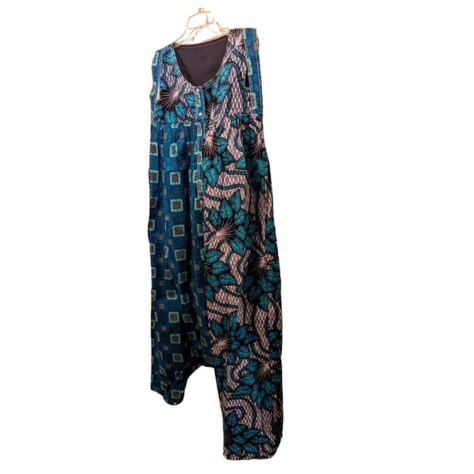 Baggyho Jumpsuit/Dress 2 in One Combo Turquoise Black Autumn