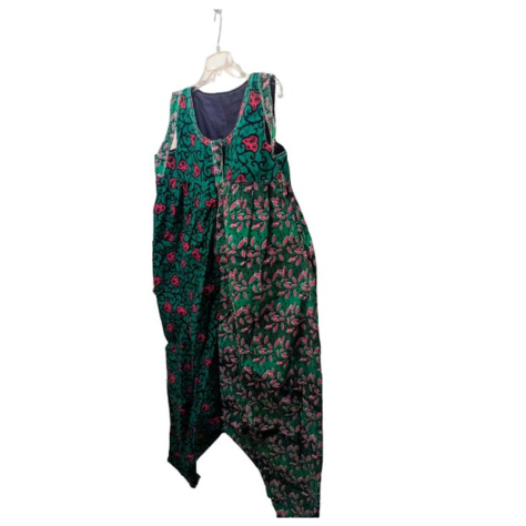 Baggyho Jumpsuit/Dress 2 in One Combo Aloha Green Red