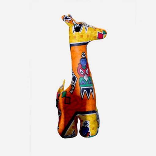 Giraffe Statue - Made w/ Authentic African Fabric