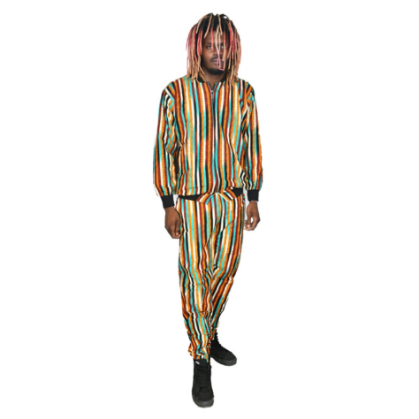 Track Suits Gold Turquoise Black Stripe